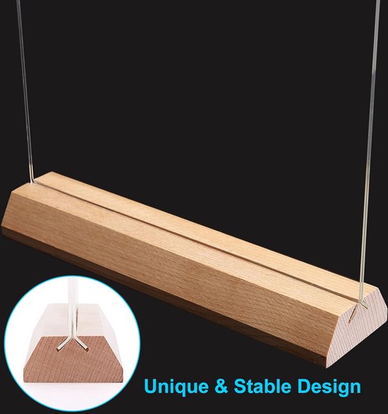 Srvnpioy 10 stuks acryl tafelhouders A4 menuhouders hout A4 tafelhouder tafelhouder A4 kunststof tafelstandaard voor restaurant hotel school kantoor