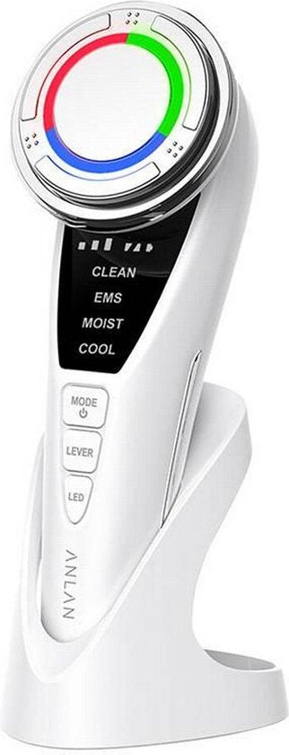 Anlan Gezichtsmassageapparaat Met Lichttherapie Ultrasone Huidverzorging