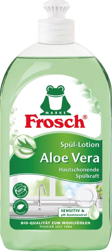Frosch Aloë Vera Afwasmiddel - Voor gevoelige handen - 500ml - Huidvriendelijk afwasmiddel