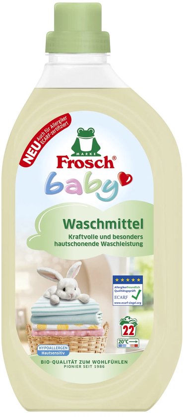 Frosch baby - vloeibaar wasmiddel 1,5L - hypoallegeen - milieuvriendelijk - kamille extracten- ontworpen voor de gevoelige babyhuid