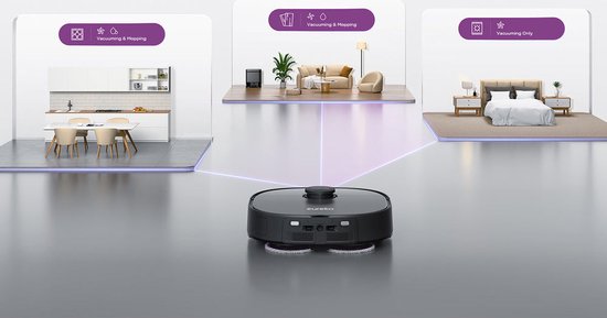 Eureka J15 Pro Ultra Black - Robotstofzuiger met dweilfunctie - zelfreinigend - slimme navigatie