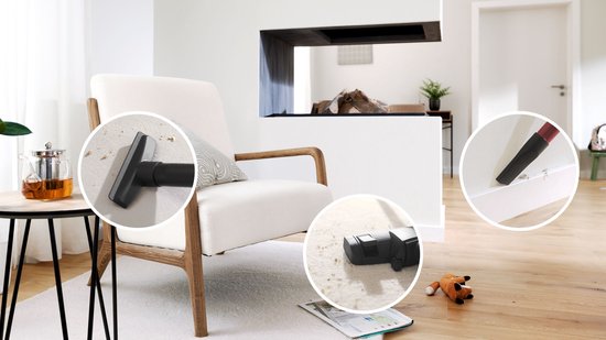 Bosch ProPower BGB41POW1 Serie 4 - Stofzuiger met zak - 11 mtr bereik - Vacuum cleaner - HEPA 13 - Zwart/Rood