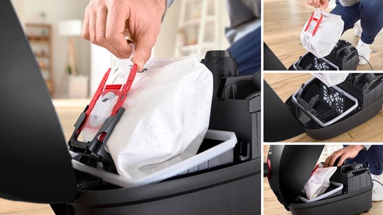 Bosch ProPower BGB41POW1 Serie 4 - Stofzuiger met zak - 11 mtr bereik - Vacuum cleaner - HEPA 13 - Zwart/Rood