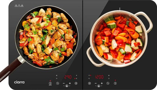 CIARRA CBTIH2 - Draagbare dubbele inductiekookplaat - 16 ampère aansluiting - 3500 W dubbele kookplaat met Touch Control