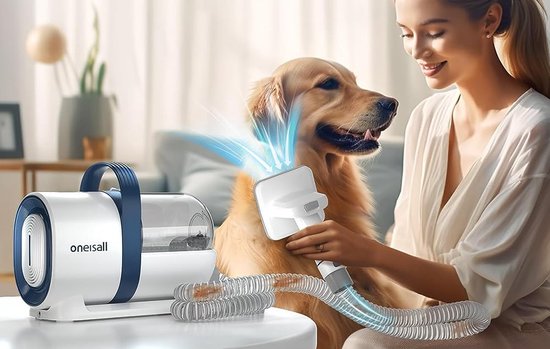 Oneisall Stofzuiger Voor Dierenhaar Verzorgingsset Voor Katten En Honden