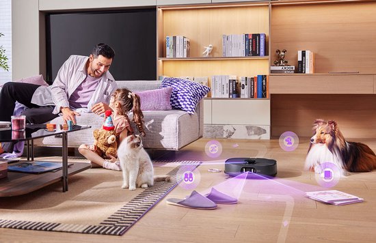 Eureka J15 Pro Ultra Black - Robotstofzuiger met dweilfunctie - zelfreinigend - slimme navigatie