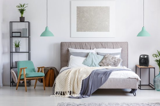 Bestron Ventilatorkachel met 2 warmtestanden, incl. omvalbeveiliging & oververhittingsbeveiliging, voor ruimtes tot 20m², 2000 watt, kleur: zwart