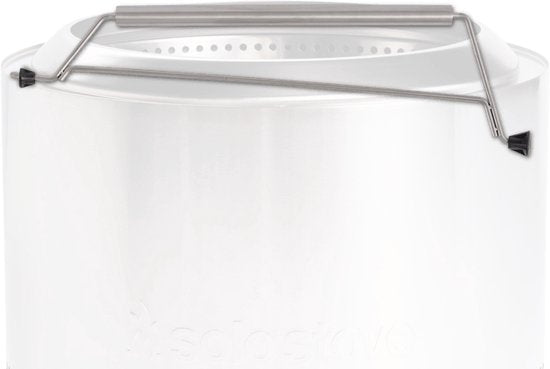 Solo Stove-Yukon-vuurkorfhandvat. Gehoekt handvat met zachte bumpers. Lengte 63,5 cm, hoogte 18 cm, gewicht 0,9 kg