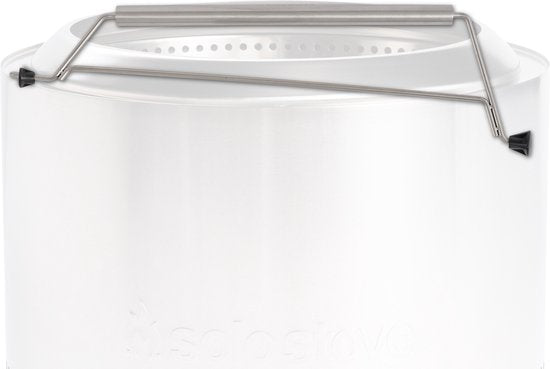 Solo Stove-Yukon-vuurkorfhandvat. Gehoekt handvat met zachte bumpers. Lengte 63,5 cm, hoogte 18 cm, gewicht 0,9 kg