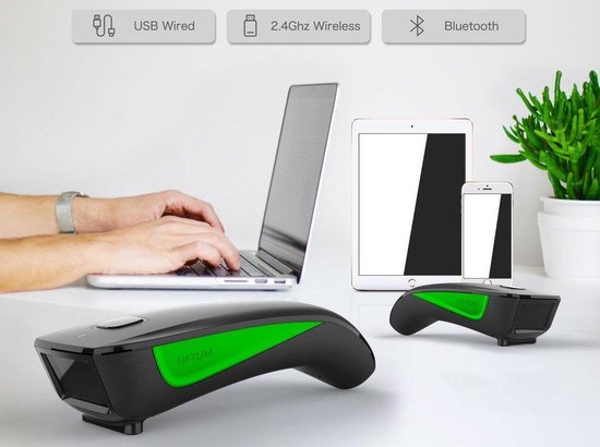 Netum C740 Pocket Mini Barcodescanner - Bluetooth en 2.4Ghz
