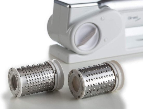 Metal 44 draadloze elektrische kaasrasp - roestvrijstalen walsen - 1 kg kaas - acculading - verschillende ingrediënten - 1500 mAh - wit kaasmolen