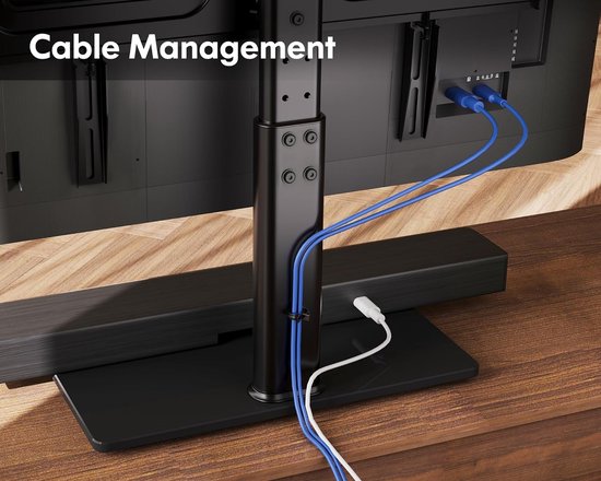 FITUEYES TV-standaard TV-standaard voor 32 tot 65 inch TV's in hoogte verstelbaar Max.VESA 400x600 TT105202GB