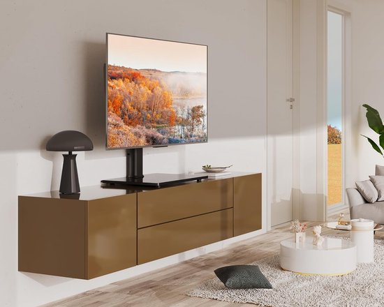 FITUEYES TV-standaard TV-standaard voor 32 tot 65 inch TV's in hoogte verstelbaar Max.VESA 400x600 TT105202GB