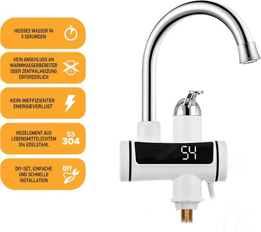 Elektrische Kraan Met Doorstroomboiler 230V Directe Warmwaterkraan Voor Keuken Badkamer Caravan and Camping Smart Heater