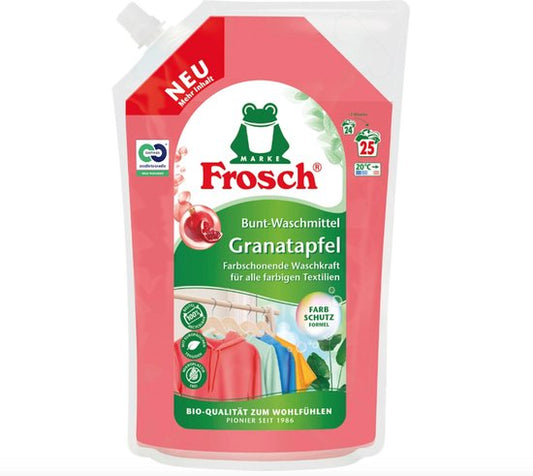 Frosch Wasmiddel - Granaatappel - 25 Wasbeurten - Bonte was - Kleurenwasmiddel Gel - 1,5 liter