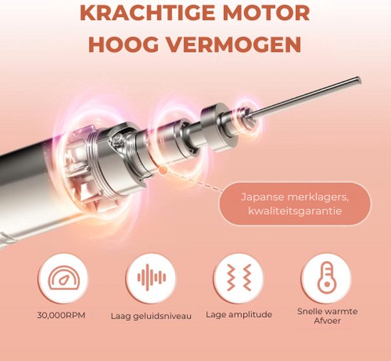 JCMASTER® Nagelfrees - Nagelfrees 35000 RPM - Nagelfrees Professioneel - Elektrische Nagelvijl - Pedicureset Electrisch - Elektrische Nagelfrees - Nagelfrees Elektrische - Nagelfrees Machine - Nagelfrees Kunstnagels