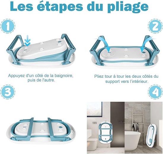 Opvouwbare babybadkuip, babykuip incl, kinderballen, babyhaarwasbeker, babybadkuip opvouwbaar