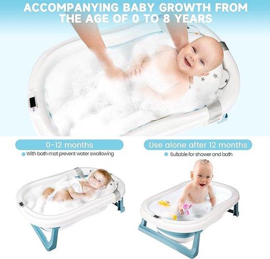 Opvouwbare babybadkuip, babykuip incl, kinderballen, babyhaarwasbeker, babybadkuip opvouwbaar