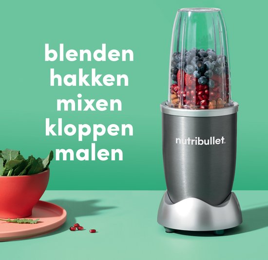 Nutribullet Original Blender - 600 Watt - Smoothie Maker - 3-delig - Blender - Grijs