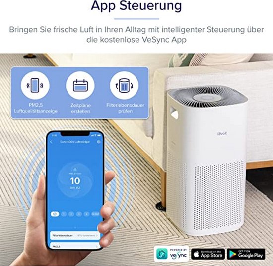 Levoit Core 600S LAP-C601S Slimme luchtreiniger