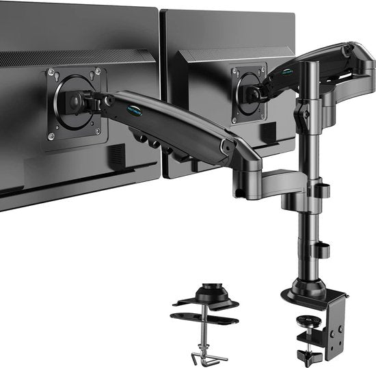 HUANUO Dubbele Monitorsteunen Pasvorm - 13"-32" - LCD/LED scherm - Twin 360 ° - Rotatie