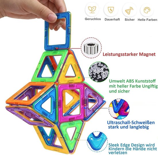 Condis - Magnetische bouwstenen - Leerzame bouwblokken met magneet voor kinderen