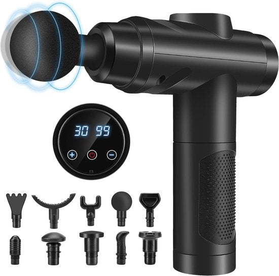 Theragun - Massage Pistool - Massage Gun - Massageapparaten - Massage Gun Professioneel - Beenmassage Apparaat - Massageapparaten Rug - Voetmassage Apparaat - Kniemassage Apparaat - Met 10 Opzetstukken - Voor Spieren En Gewrichten