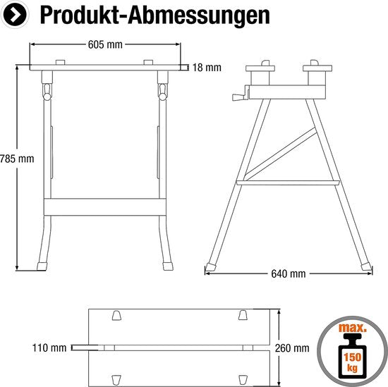 Opvouwbare werkbank JOBBY