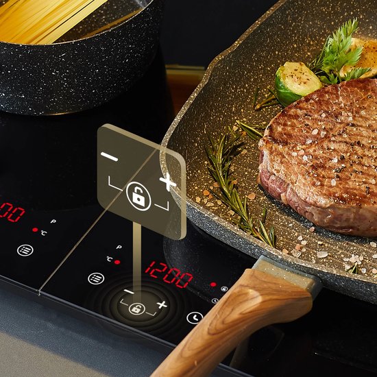 CIARRA CBTIH2 - Draagbare dubbele inductiekookplaat - 16 ampère aansluiting - 3500 W dubbele kookplaat met Touch Control