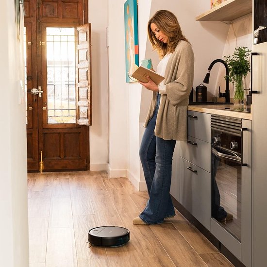 Cecotec Conga 999 - 5in1 Robotstofzuiger met dweilfunctie - Veegt, stofzuigt, dweilt, reinigt en droogt de vloer - 1000 Pa - 2 uur werking - Met app- en afstandsbediening