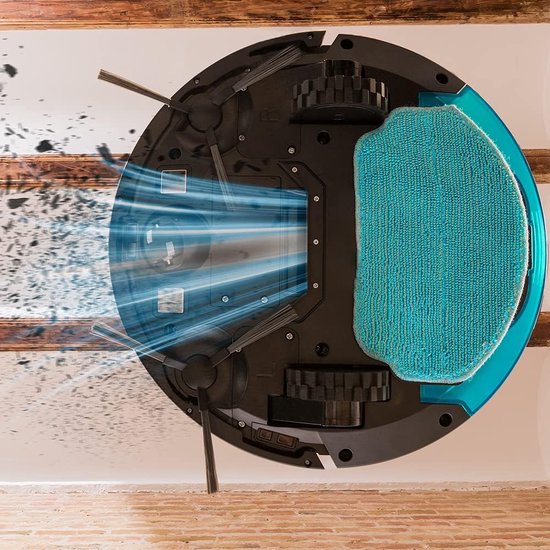 Cecotec Conga 999 - 5in1 Robotstofzuiger met dweilfunctie - Veegt, stofzuigt, dweilt, reinigt en droogt de vloer - 1000 Pa - 2 uur werking - Met app- en afstandsbediening