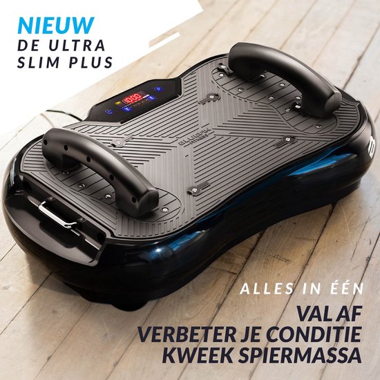 Bluefin Fitness Ultra Slim Plus Trilplaat | De Perfecte Work-out Voor Je Volledige Lichaam | Compact Design Trilplaat Met Weerstandsbanden | Vibratiefitness Voor Thuis