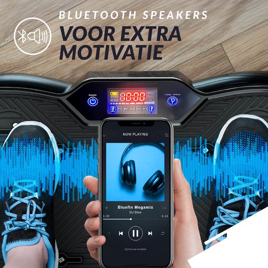 Bluefin Fitness Ultra Slim Plus Trilplaat | De Perfecte Work-out Voor Je Volledige Lichaam | Compact Design Trilplaat Met Weerstandsbanden | Vibratiefitness Voor Thuis