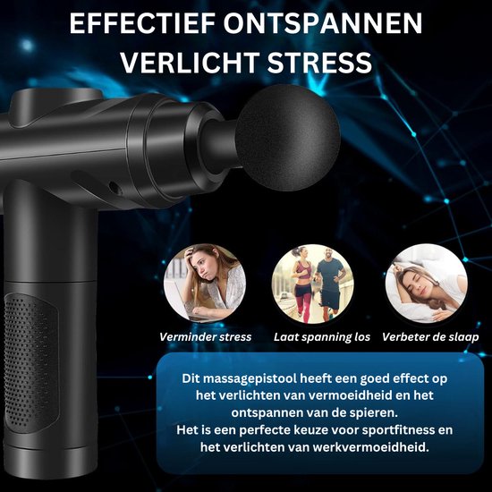 Theragun - Massage Pistool - Massage Gun - Massageapparaten - Massage Gun Professioneel - Beenmassage Apparaat - Massageapparaten Rug - Voetmassage Apparaat - Kniemassage Apparaat - Met 10 Opzetstukken - Voor Spieren En Gewrichten