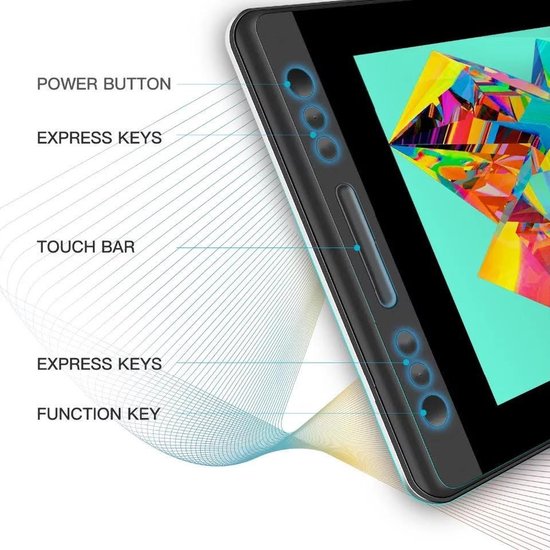 HUION Kamvas Pro 13 - Grafische tablet - 5080 lpi - 293,76 x 165,24 mm - Zwart