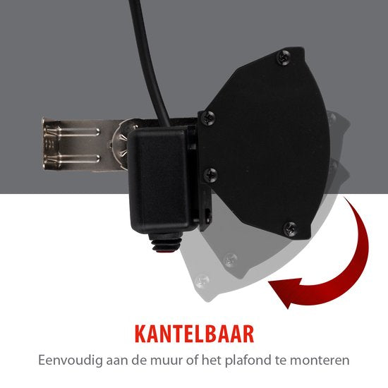 alpina Heater Terrasverwarmer met Infrarood Verwarming - Heater Elektrisch Wandmontage 2000W - Terrasverwarmer IP54 Stof- en Spuitwaterdicht - Terrasheater - 57 x 11,5 x 11 cm