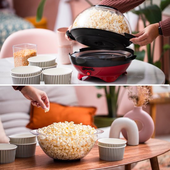 Gadgy Popcorn Machine Rond met Anti-aanbaklaag - Popcorn Maker Stil en Snel - 5 liter - Funcooking voor Party & Kids - Popcornpan - Cadeau voor Kind