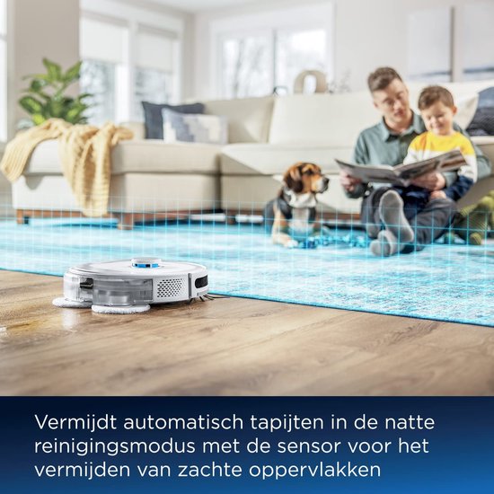 Plugstore - Bissell SpinWave R5 | Robot stofzuiger met Dweil | Slimme Navigatie met LIDAR-Technologie | Tapijt- en Vloerkleeddetectie | Krachtig Stofzuiger tot 2000 Pa | Draadloze Stofzuiger | 61 dB | Wit | 3475N
