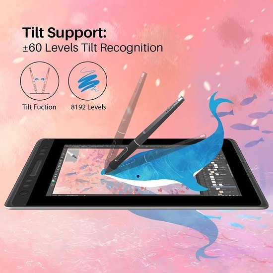 HUION Kamvas Pro 13 - Grafische tablet - 5080 lpi - 293,76 x 165,24 mm - Zwart