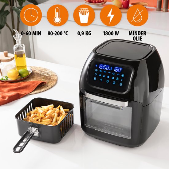 Tristar FR-6964 - Airfryer Oven XXL - 10L - 10 Bakprogramma's - PFAS-vrij