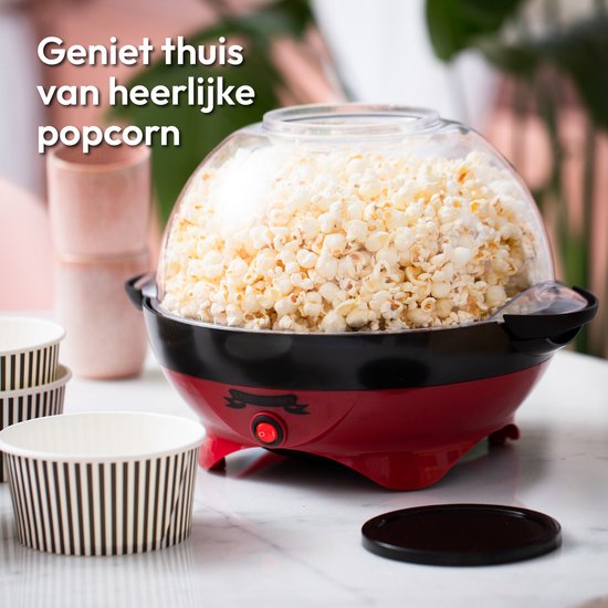 Gadgy Popcorn Machine Rond met Anti-aanbaklaag - Popcorn Maker Stil en Snel - 5 liter - Funcooking voor Party & Kids - Popcornpan - Cadeau voor Kind