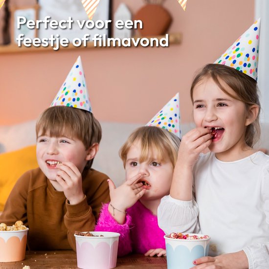 Gadgy Popcorn Machine Rond met Anti-aanbaklaag - Popcorn Maker Stil en Snel - 5 liter - Funcooking voor Party & Kids - Popcornpan - Cadeau voor Kind