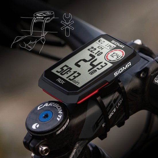 SIGMA SPORT ROX 4.0 GPS Fietscomputer incl. stuurhouder, zwart