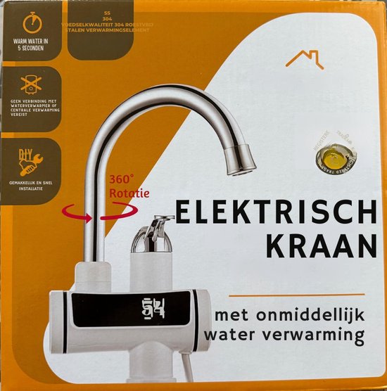 Elektrische Kraan Met Doorstroomboiler 230V Directe Warmwaterkraan Voor Keuken Badkamer Caravan and Camping Smart Heater
