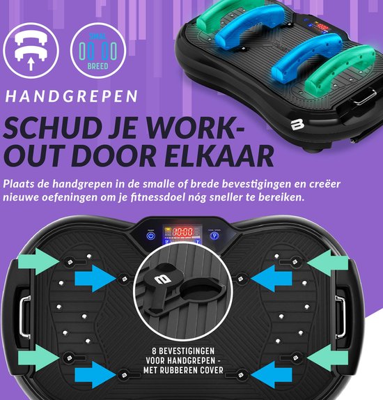 Bluefin Fitness Ultra Slim Plus Trilplaat | De Perfecte Work-out Voor Je Volledige Lichaam | Compact Design Trilplaat Met Weerstandsbanden | Vibratiefitness Voor Thuis