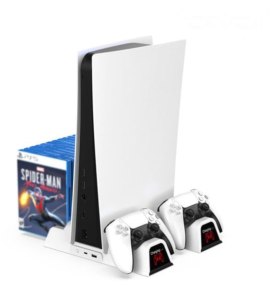 OIVO Oplaadstation met Koelventilatoren geschikt voor Playstation 5 Digital & Playstation 5 Disk - Verticale Docking Station voor PS5 - Oplader voor PS5