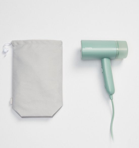 Philips 3000 series Kledingstomer - warm in 30 seconden - 20g./min Continu stoom - Geen kans op brandplekken - 100 ml. - compact en opvouwbaar - incl. reistas - Groen - STH3010/70