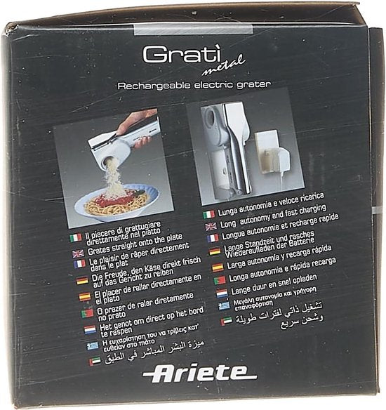 Metal 44 draadloze elektrische kaasrasp - roestvrijstalen walsen - 1 kg kaas - acculading - verschillende ingrediënten - 1500 mAh - wit kaasmolen