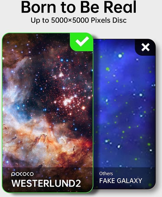 POCOCO Galaxy Lite Star Projector, Starry Sky Projector Home Planetarium Night Light Lamp Baby Kids Room Decoration Galaxy Projector for Party Birthday Christmas Gift