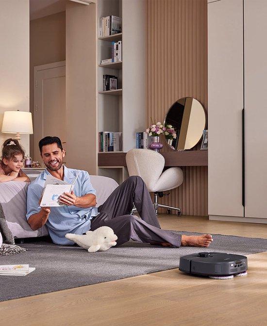 Eureka J15 Pro Ultra Black - Robotstofzuiger met dweilfunctie - zelfreinigend - slimme navigatie
